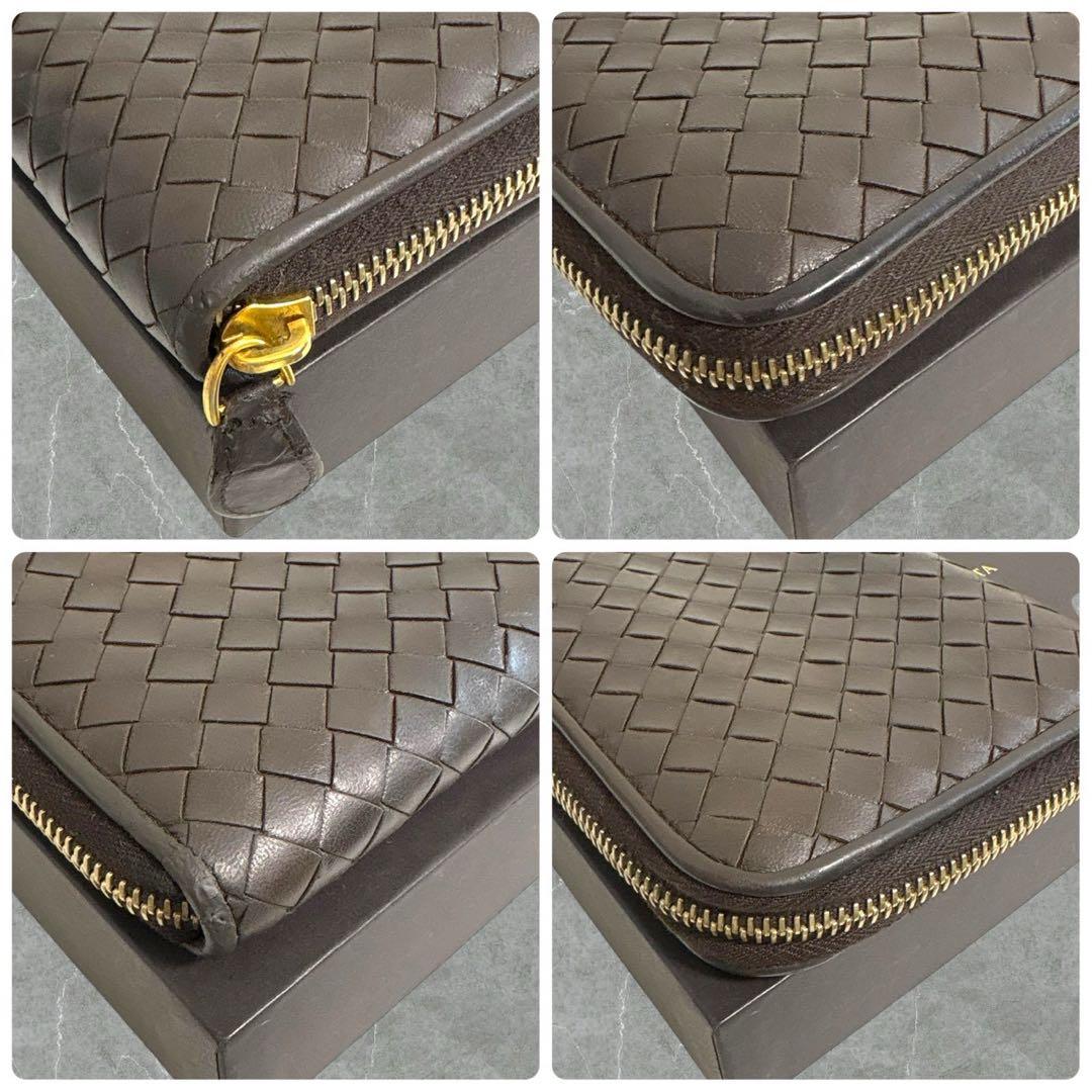 極美品✨ ボッテガヴェネタ イントレチャート　長財布 ラウンドファスナー