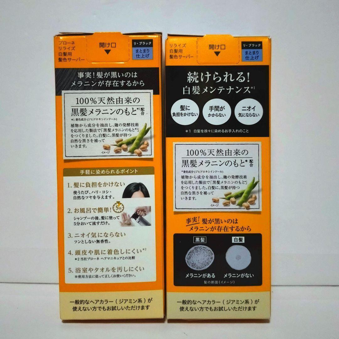 リライズ 白髪用髪色サーバー リ・ブラック まとまり仕上げ 本体 155g×7