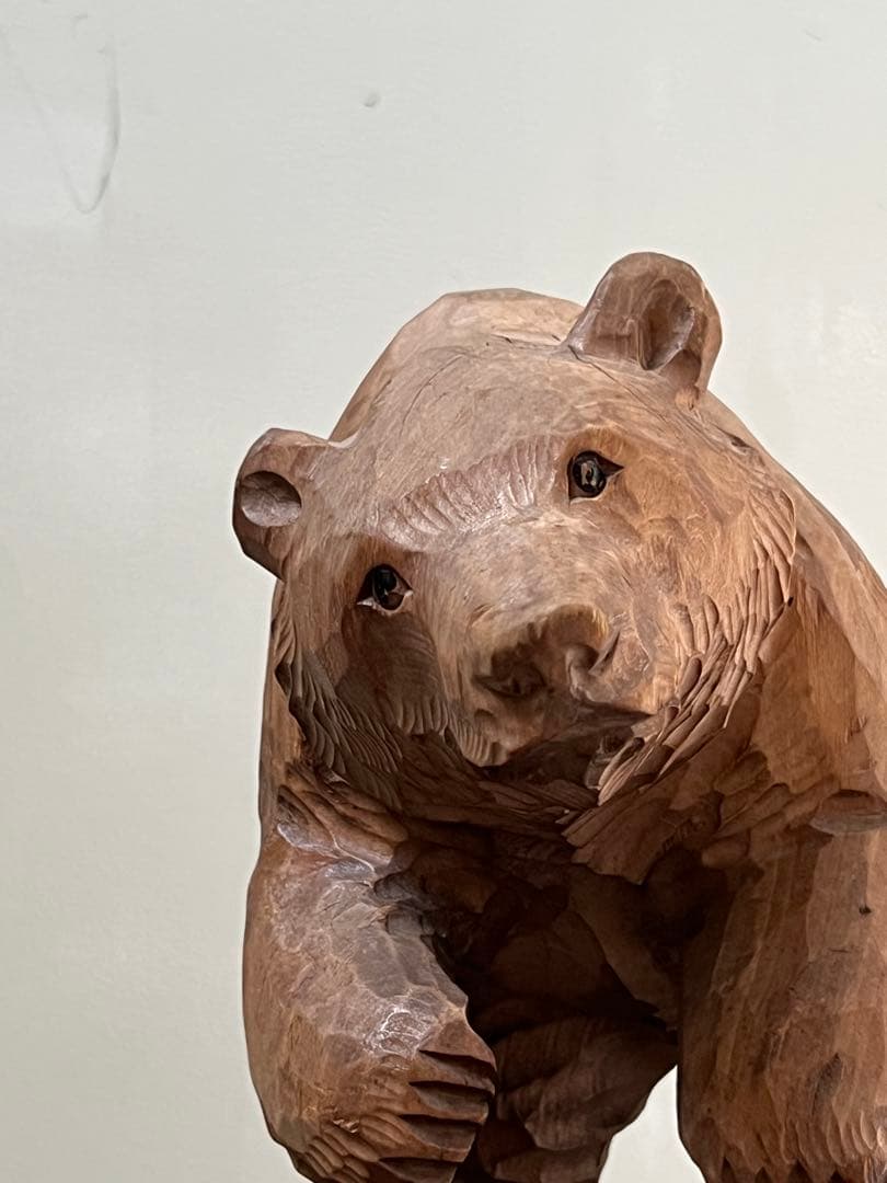 70'sアイヌ民藝　木彫り熊／ヴィンテージ木彫熊 郷土玩具 農民美術 北海道民芸