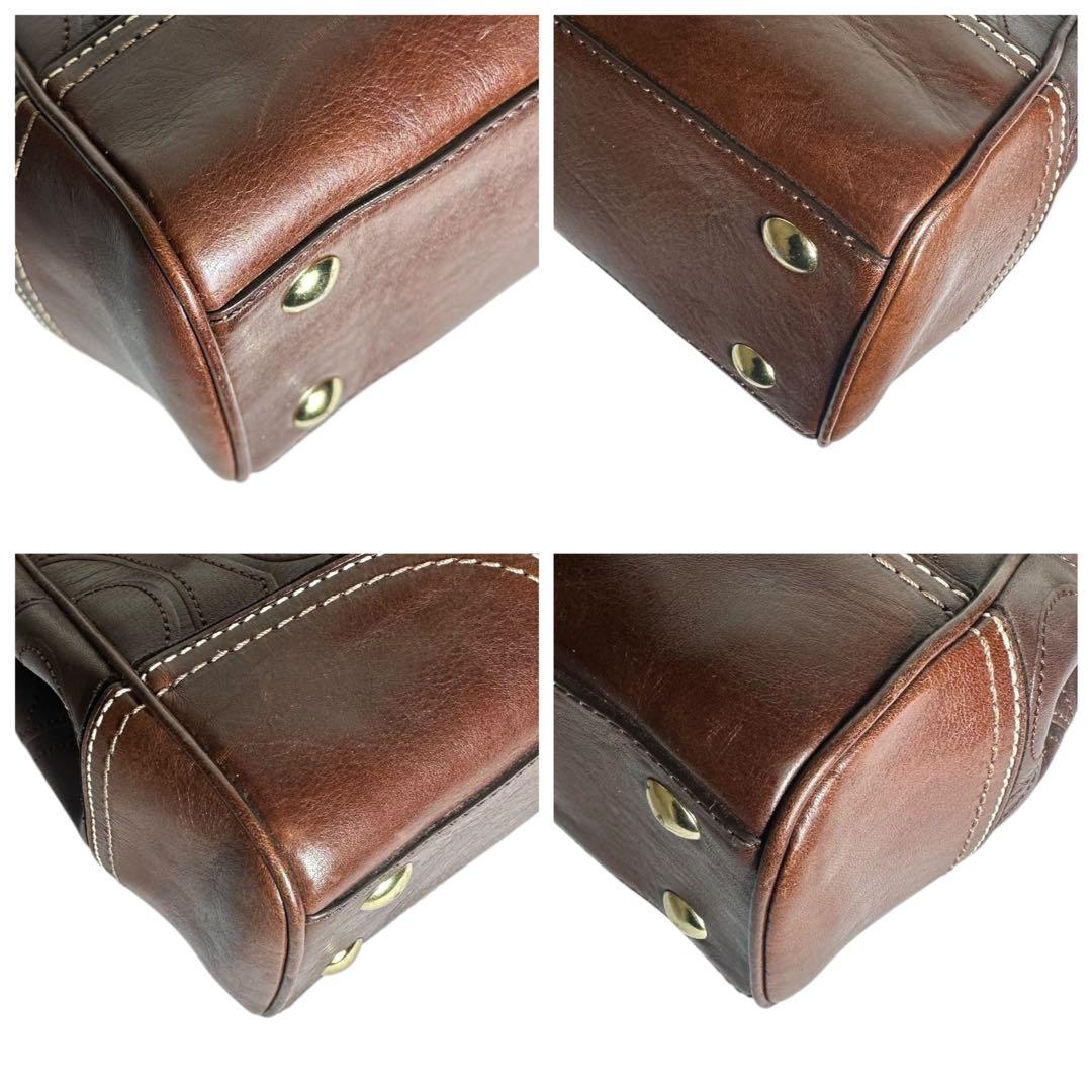 コーチ ハンドバッグ ハンプトンズ レザー　ターンロック　シグネチャー