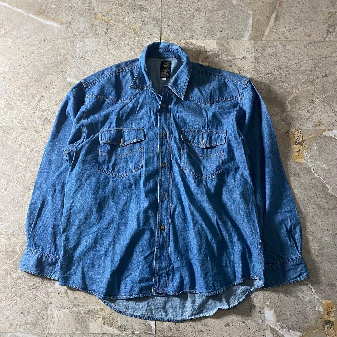 Stone  デニムシャツ インディゴブルー 長袖シャツ アーカイブ