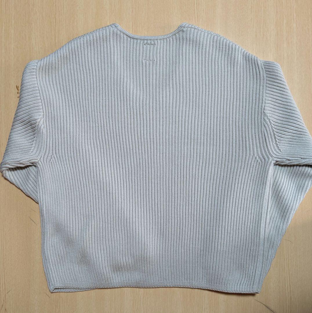BATONER (バトナー) リブVネック　セーター メリノウール製