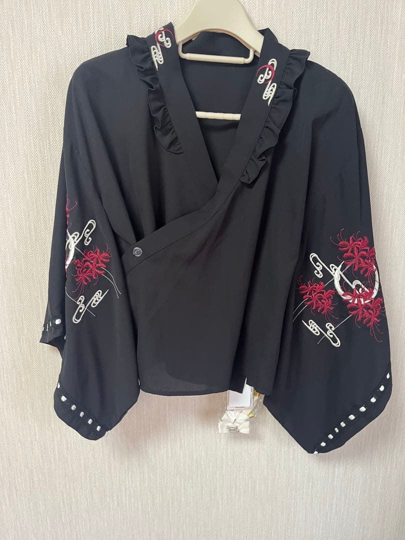 Amavel おぼろ月夜の彼岸花 和風スカート、ブラウス