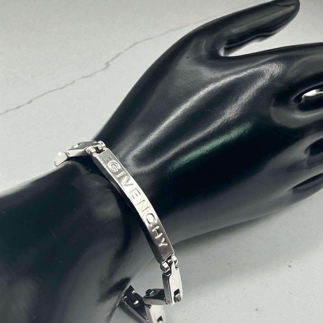 GIVENCHY ジバンシィ ロゴ プレート ブレスレット シルバー 415