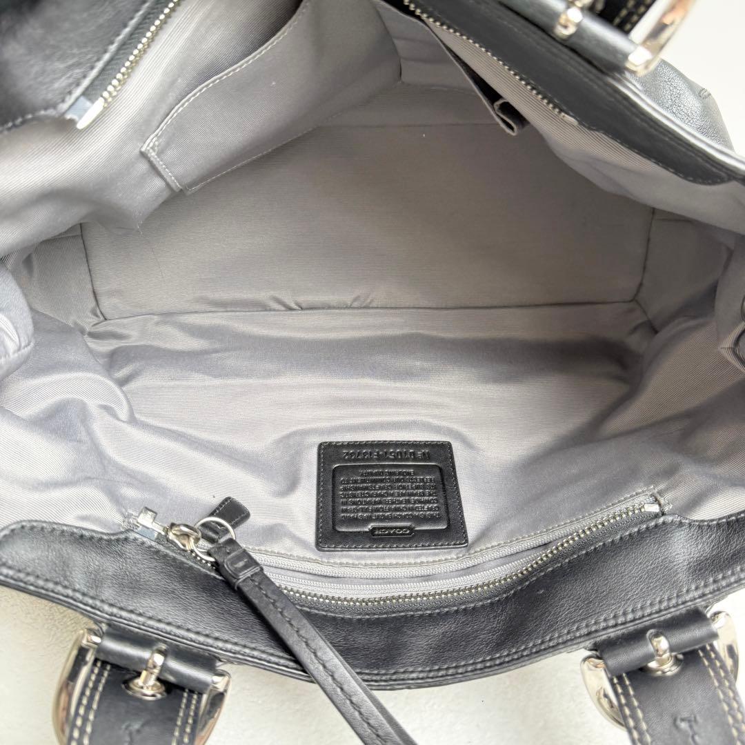 バッグ coach hand bag leather soho black y2k