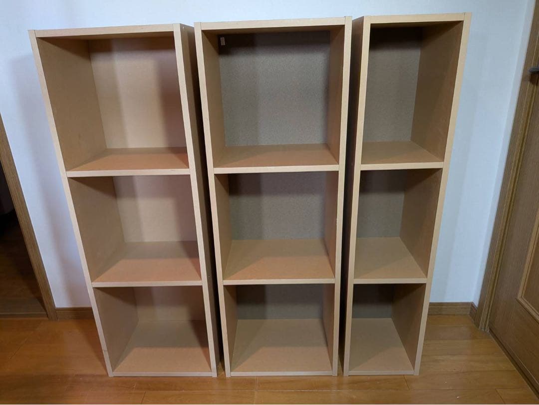 ■送料込■無印 MUJI パルプボードボックス 3段 棚 シェル廃盤カラーBOX