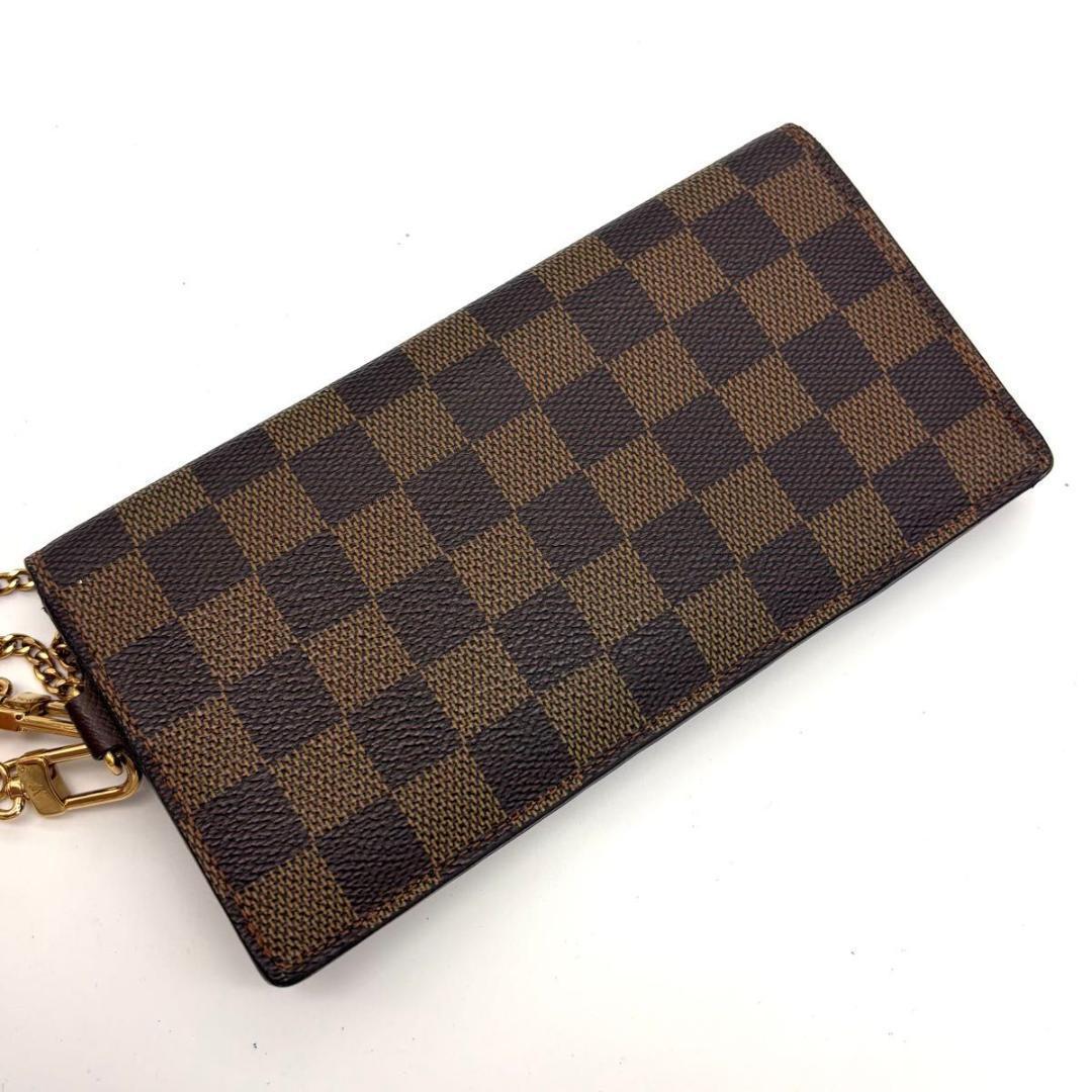ルイヴィトン ダミエ アコルディオン チェーンウォレット 長財布 ブラウン