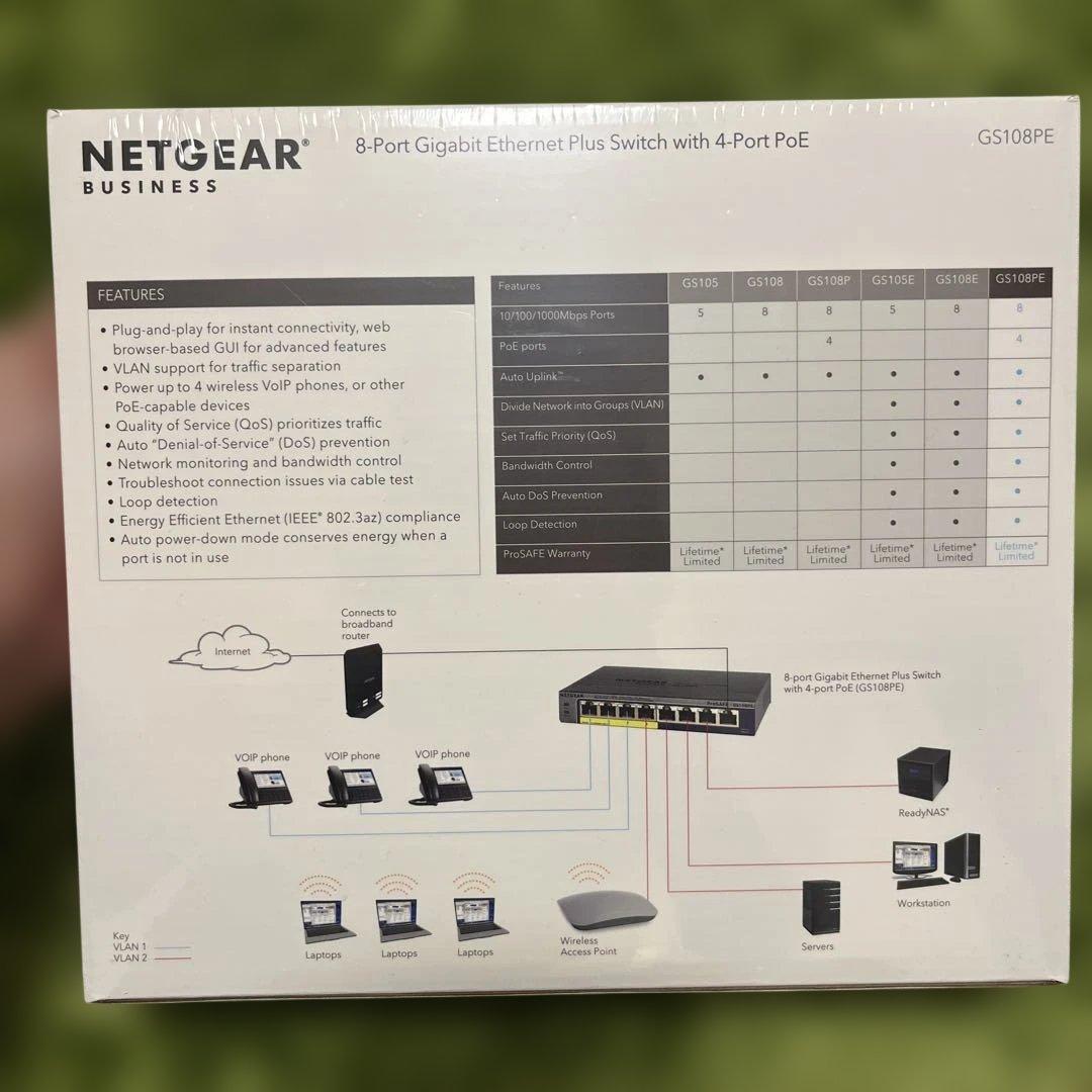 未開封未使用品　NETGEAR GS108PE