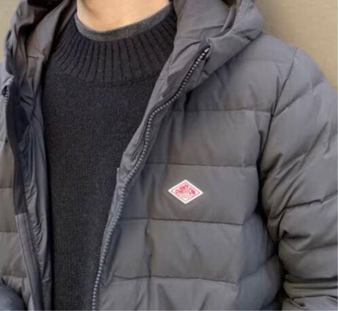 DANTON ダントン　ナイロンストレッチタフタ ミドルダウンフードジャケット