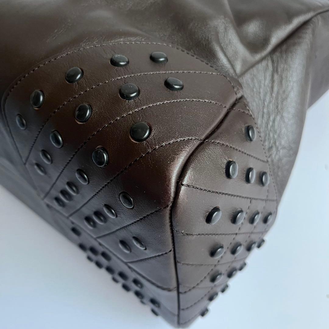 ✨️極美品✨️ TOD's メンズ　トートバッグ　レザー　ブラウン　ハンド