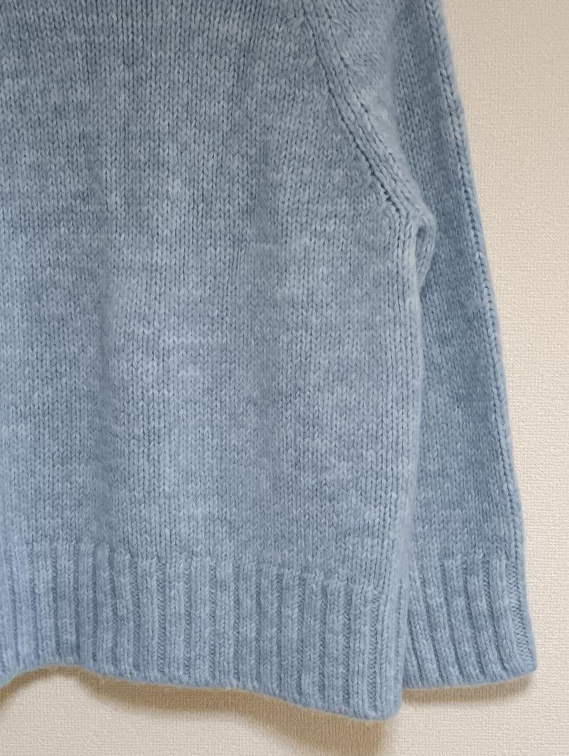 MaisonMargielaタグ付きブルーボタニカルダイカーディガン