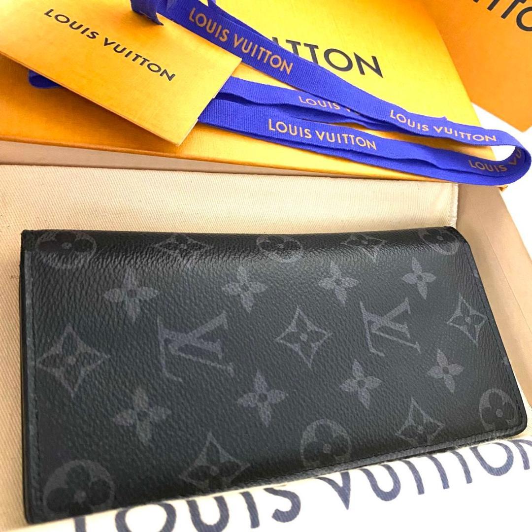 ルイ ヴィトン◎ポルトフォイユ ブラザ エクリプス モノグラム ブラック 長財布