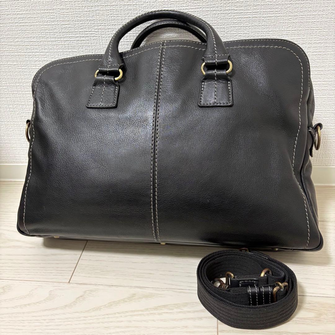 【美品】土屋鞄　プロータ　2wayビジネスバッグ　防水　3室　A4　レザー　黒