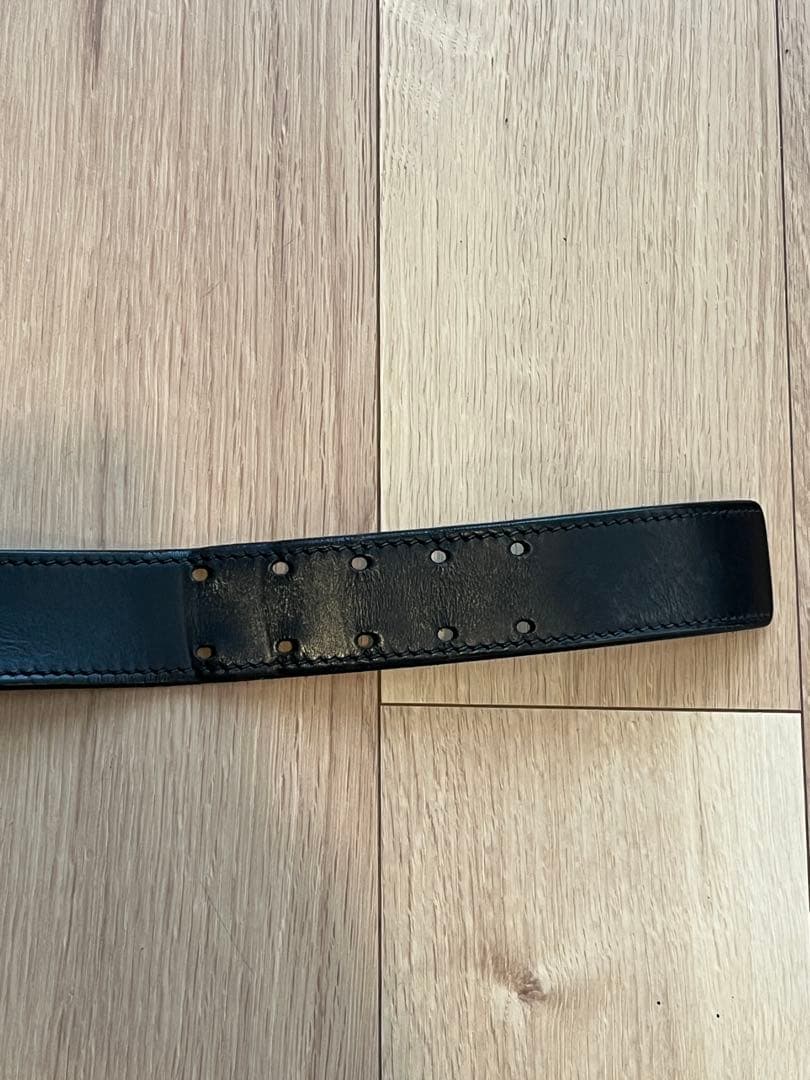 Dior Homme 85 ブラックレザーベルト