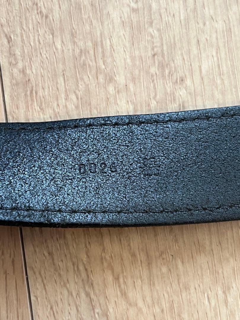 Dior Homme 85 ブラックレザーベルト