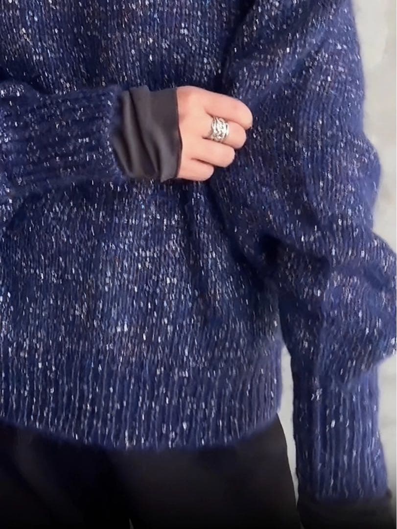 MOHAIR SPANGLE KNIT モヘアスパンコールニット