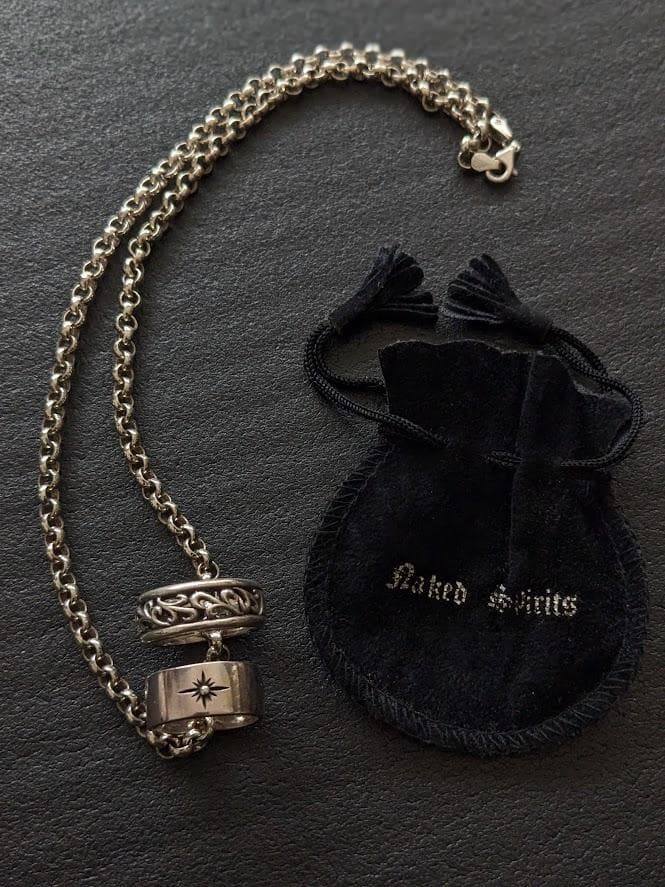 Shin's SCULPTURE & BIG HAND リングネックレス