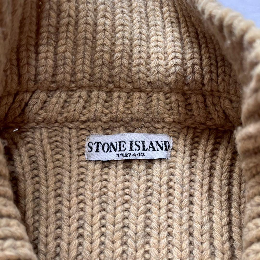 07AW STONE  ボタン ニット Lサイズ ベージュ 美品