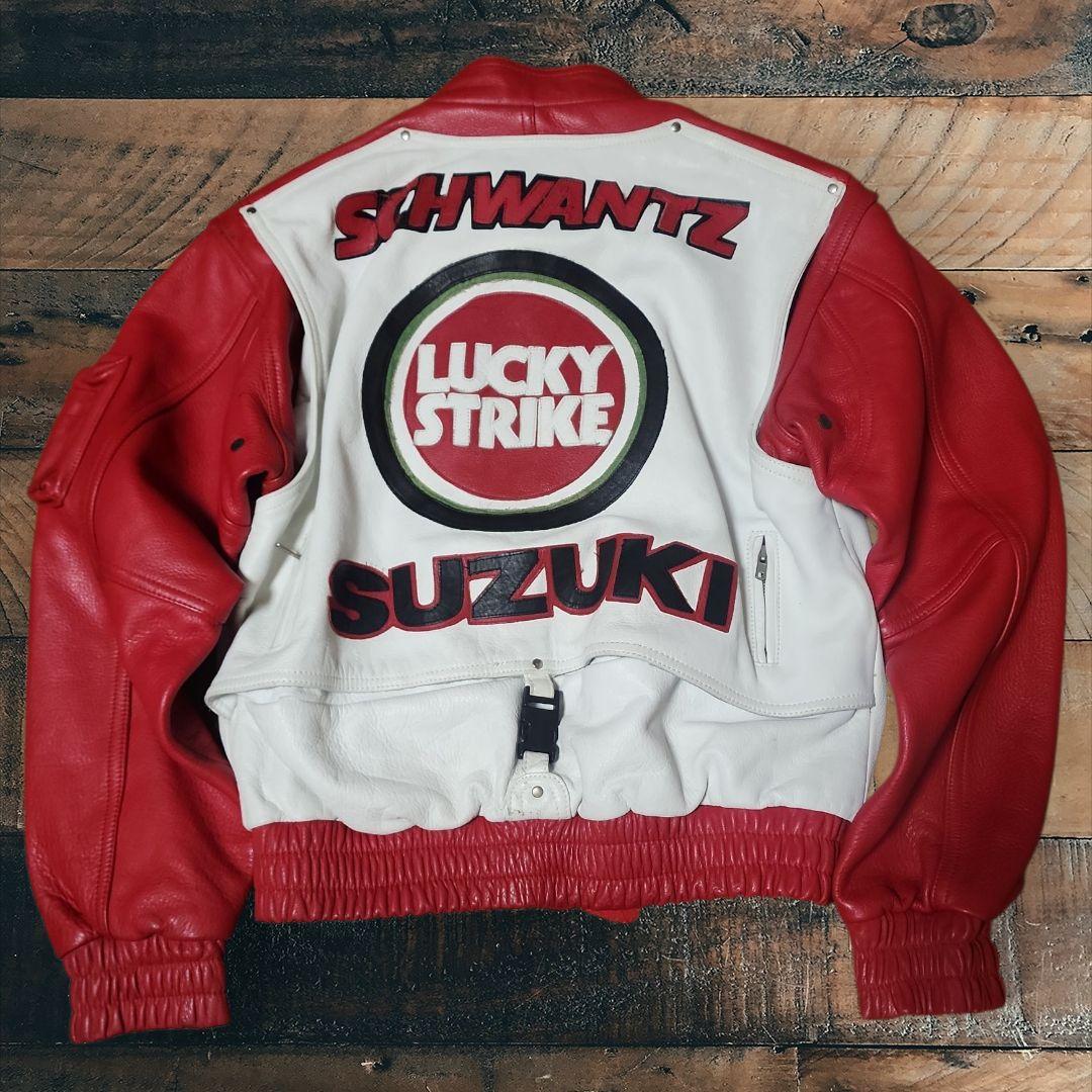 SCHWANTZ　LUCKY STRIKE　SUZUKI　レザージャケット　3L