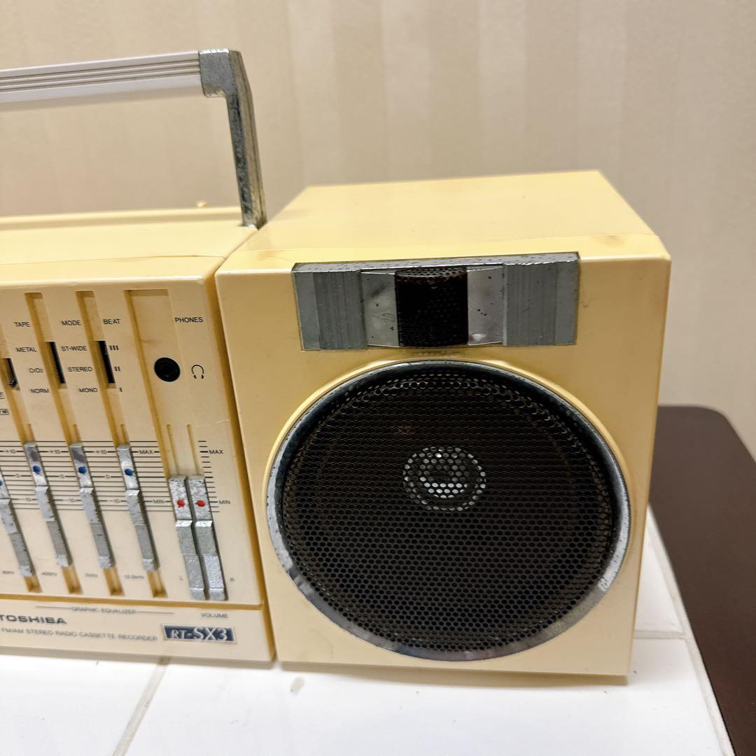 TOSHIBA RT-SX3 分離型ラジカセ 通電 ラジオOK 昭和レトロ