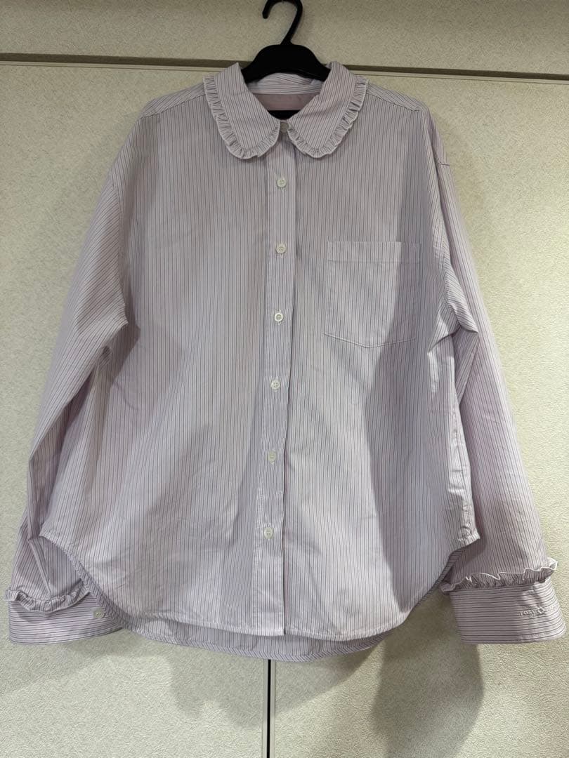 【rosymonster】 ペタルメロウフリルシャツ ピンク