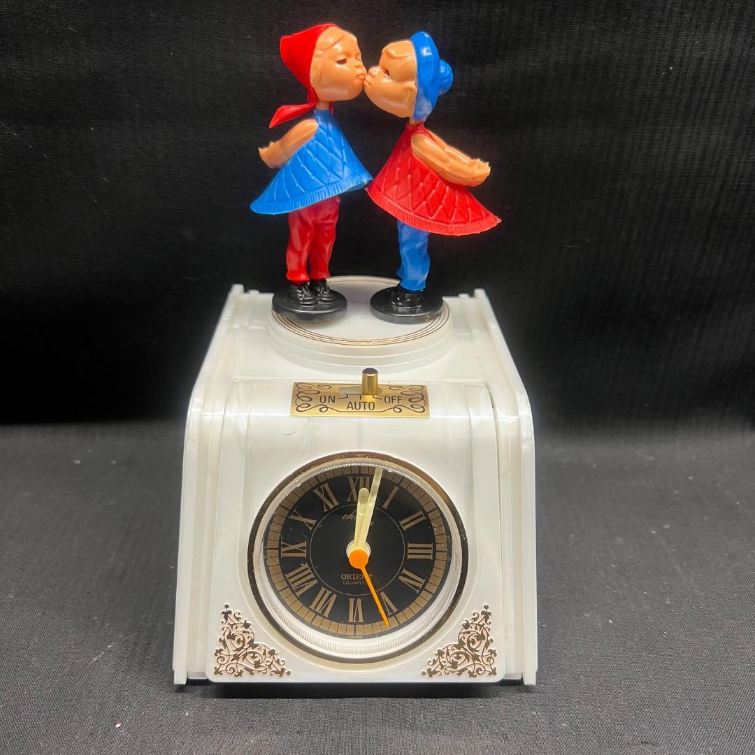 〇Nc左1053 昭和レトロ オルゴール 置時計 ChuChu