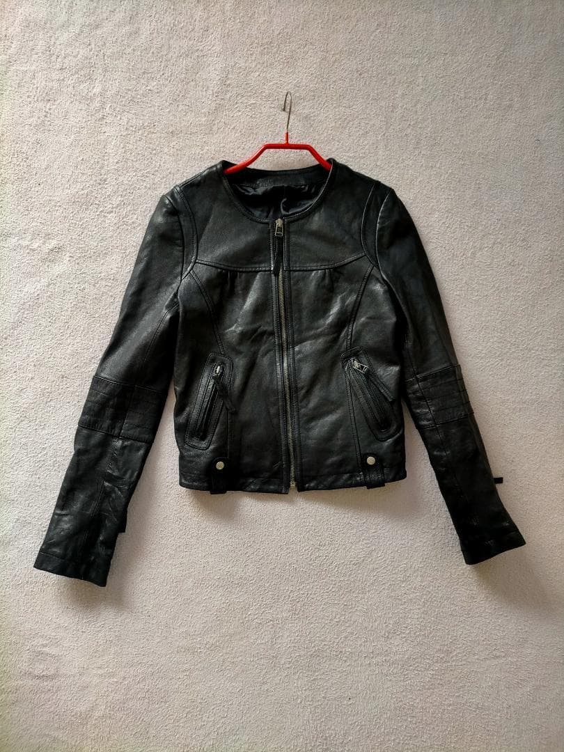 最高級 ラムレザージャケット 38