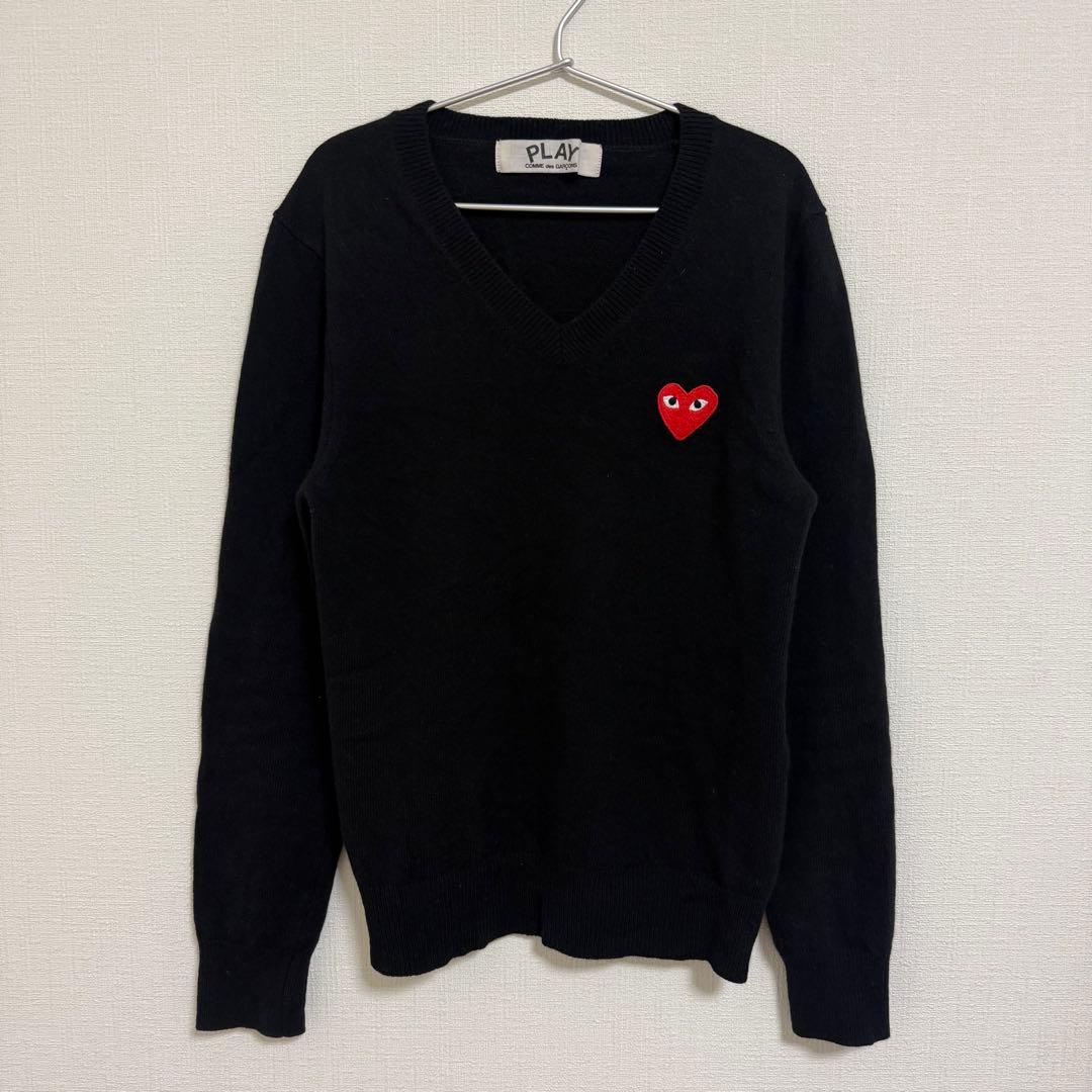 COMME des GARÇONS PLAY 黒 セーター S