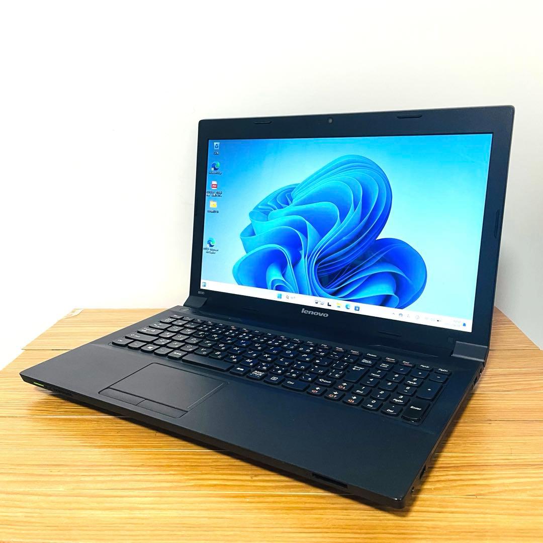 レノボブラックノートパソコン 大容量750ギガオフィスDVD①