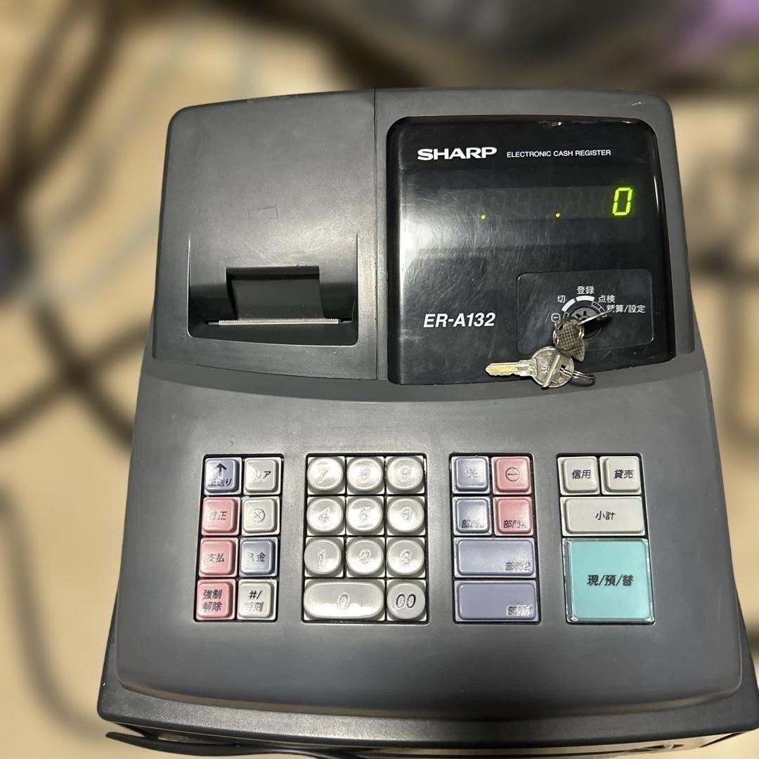 良品SHARP ER-A132 電子レジスター　電子ロール付き
