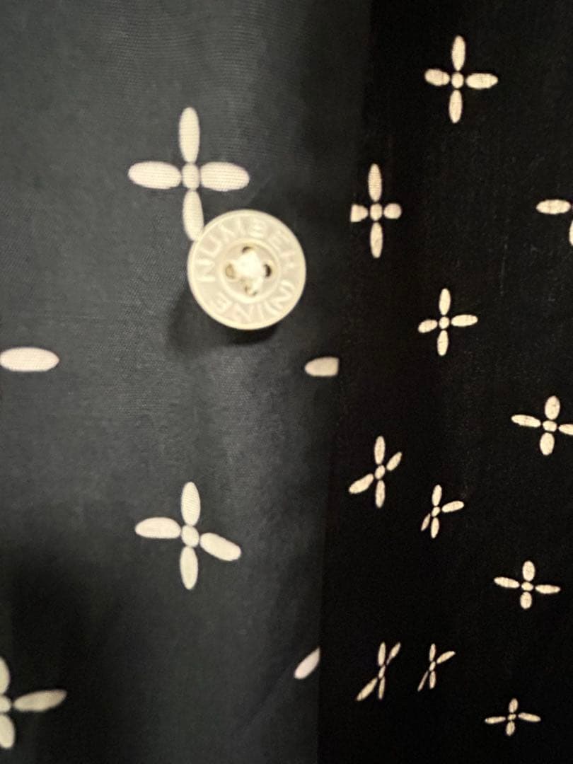 NUMBER NINE ノースリーブシャツ 黒 クロス柄 サイズ3（Ｍ）