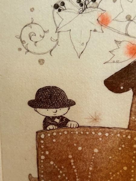 Y【保管品】上砂理佳　デルジベットのランタン　絵画・版画・インテリア