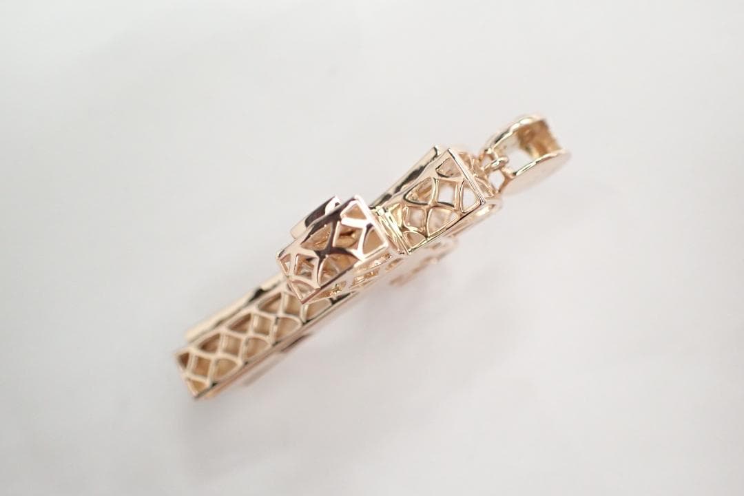 31/美品 ゆきざき YOBIKO ヨビコ K18PG ダイヤ ペンダントトップ