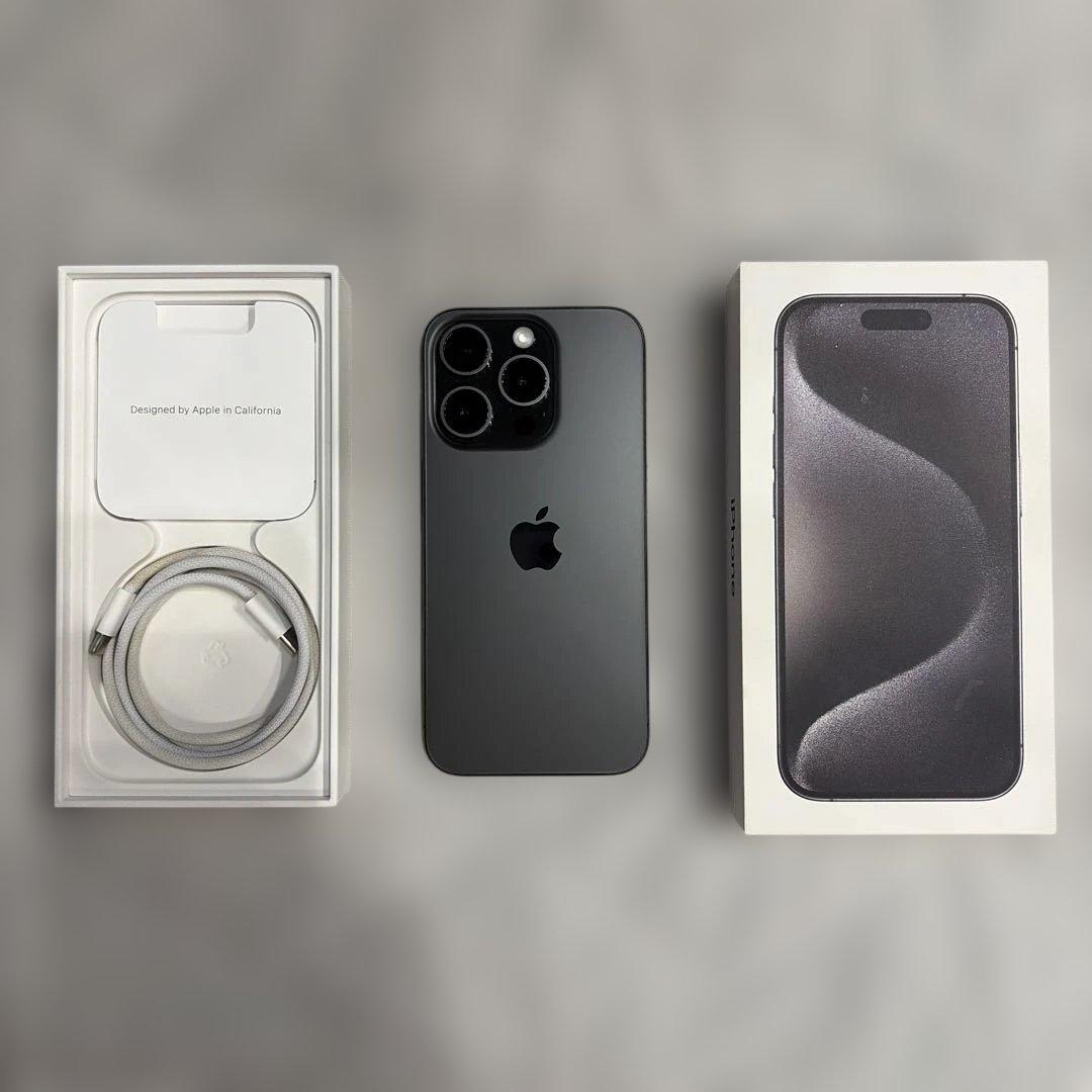 ✴︎美品✴︎ iPhone 15 Pro ブラックチタニウム 128GB