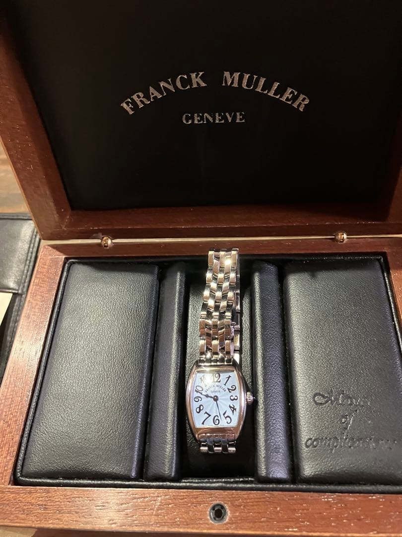 極美品FRANCK MULLER トノーカーベックス2251QZ青水色