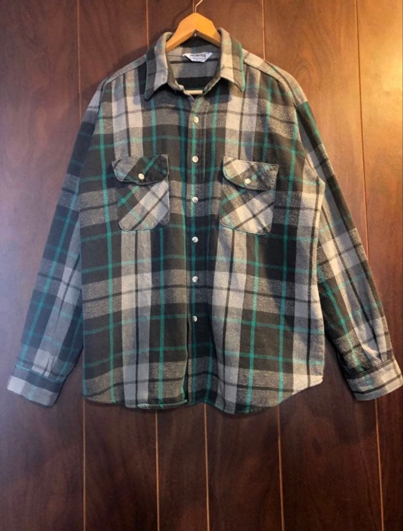 80’s USA製 FIVE BROTHER ヘビーネル ネルシャツ