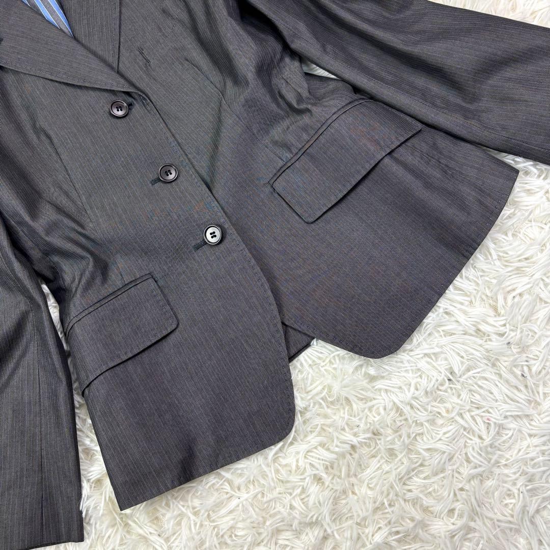 ポールスミスブラック スーツ 3点セット グレー ストライプ
