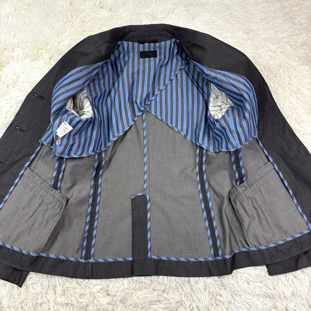 ポールスミスブラック スーツ 3点セット グレー ストライプ