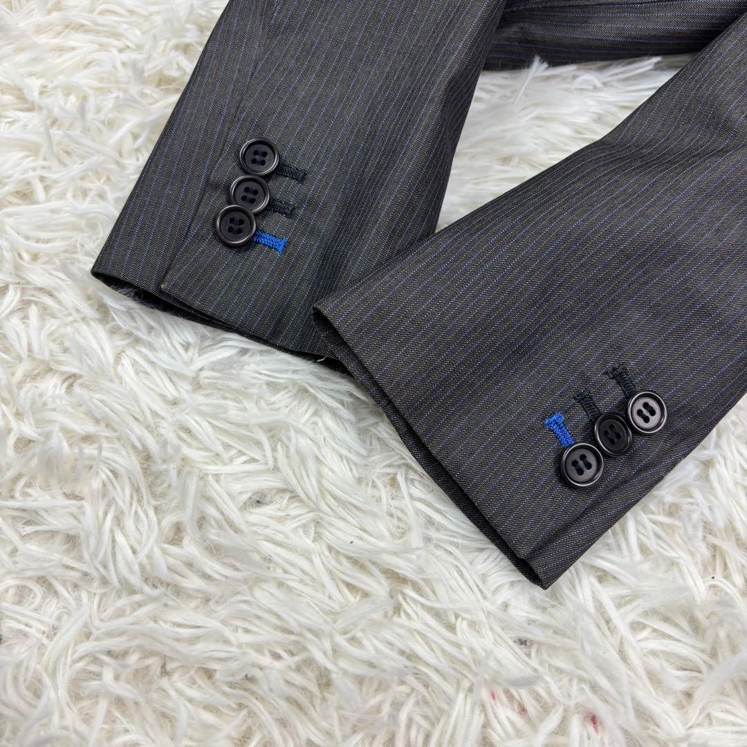 ポールスミスブラック スーツ 3点セット グレー ストライプ
