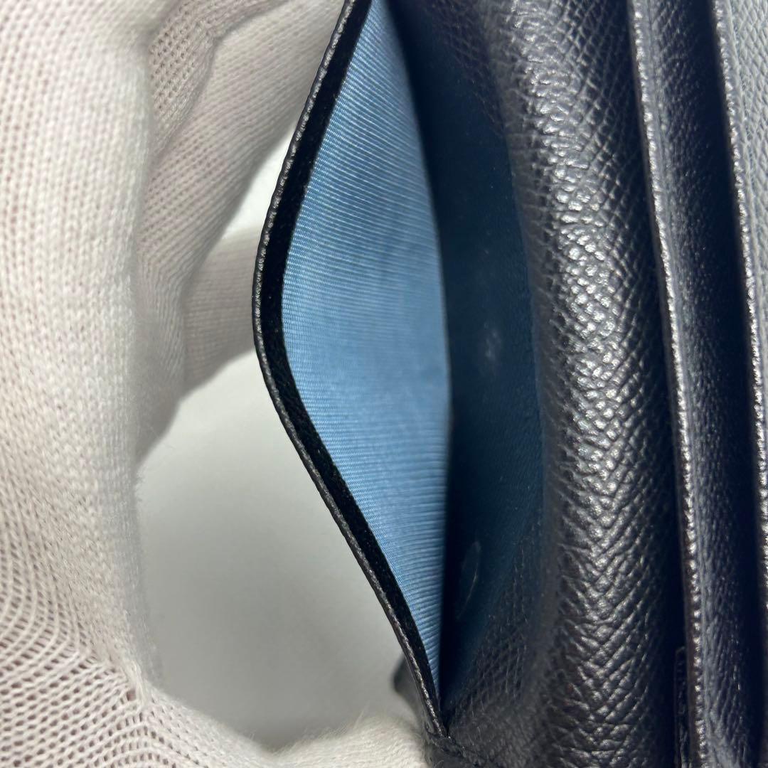 【極美品】ブルガリ カードケース 名刺入れ 小銭入ブラックレザー