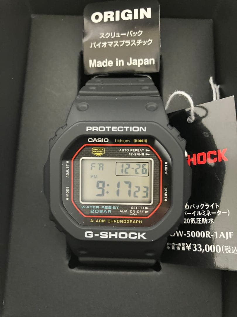 初代G-SHOCK復刻 DW-5000R-1AJF Made in Japan