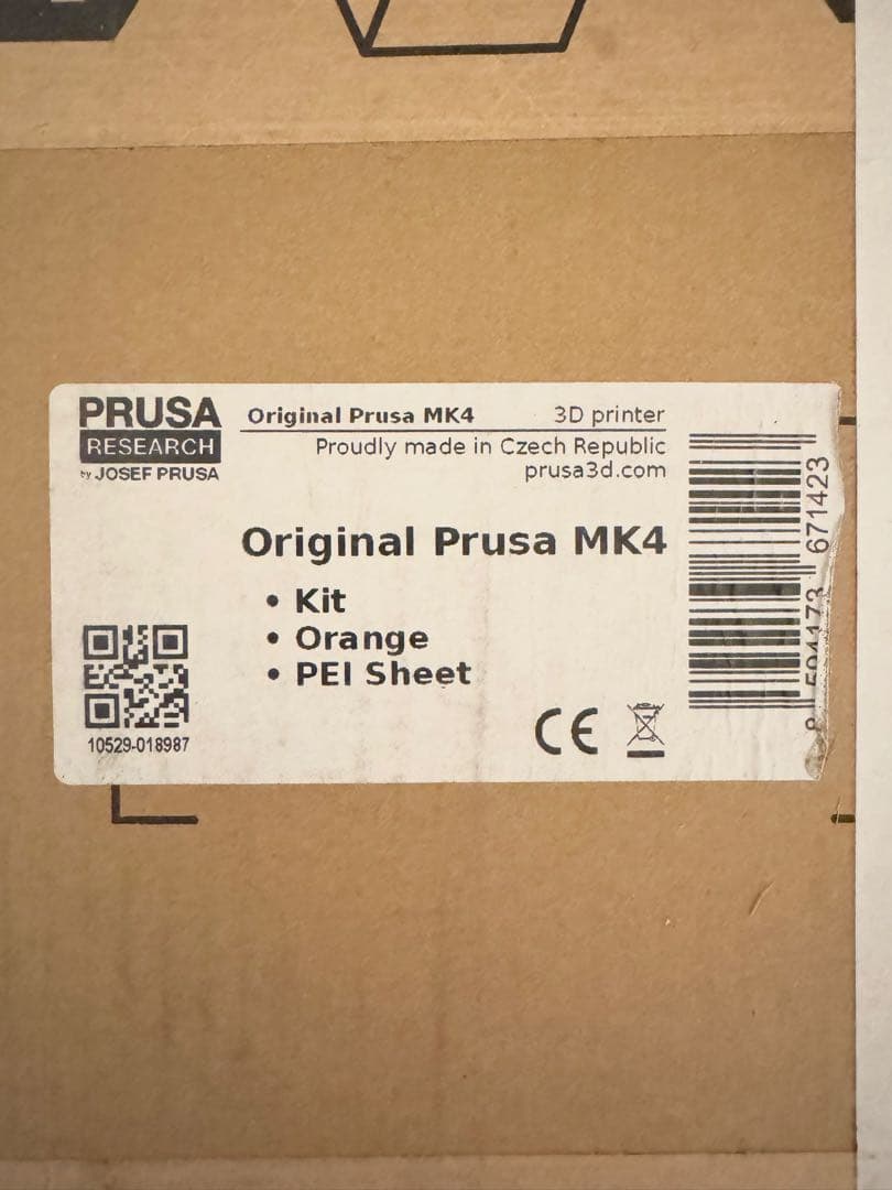 m*8様 Original Prusa MK4 3Dプリンターキット