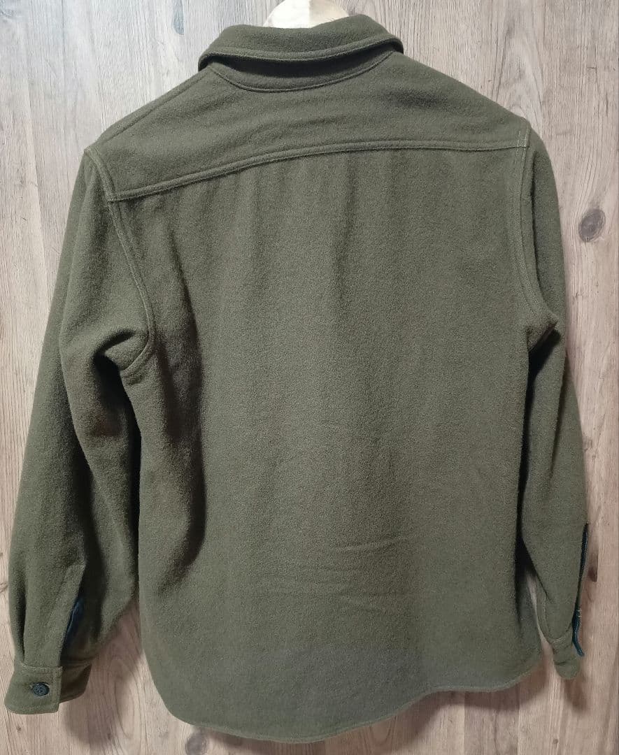 シュガーケーン　CPO NAVY SHIRT オリーブ色 Lサイズ