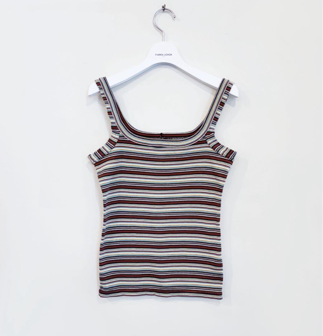 トップス FUMIKA_UCHIDA STRIPE CAMISOLE