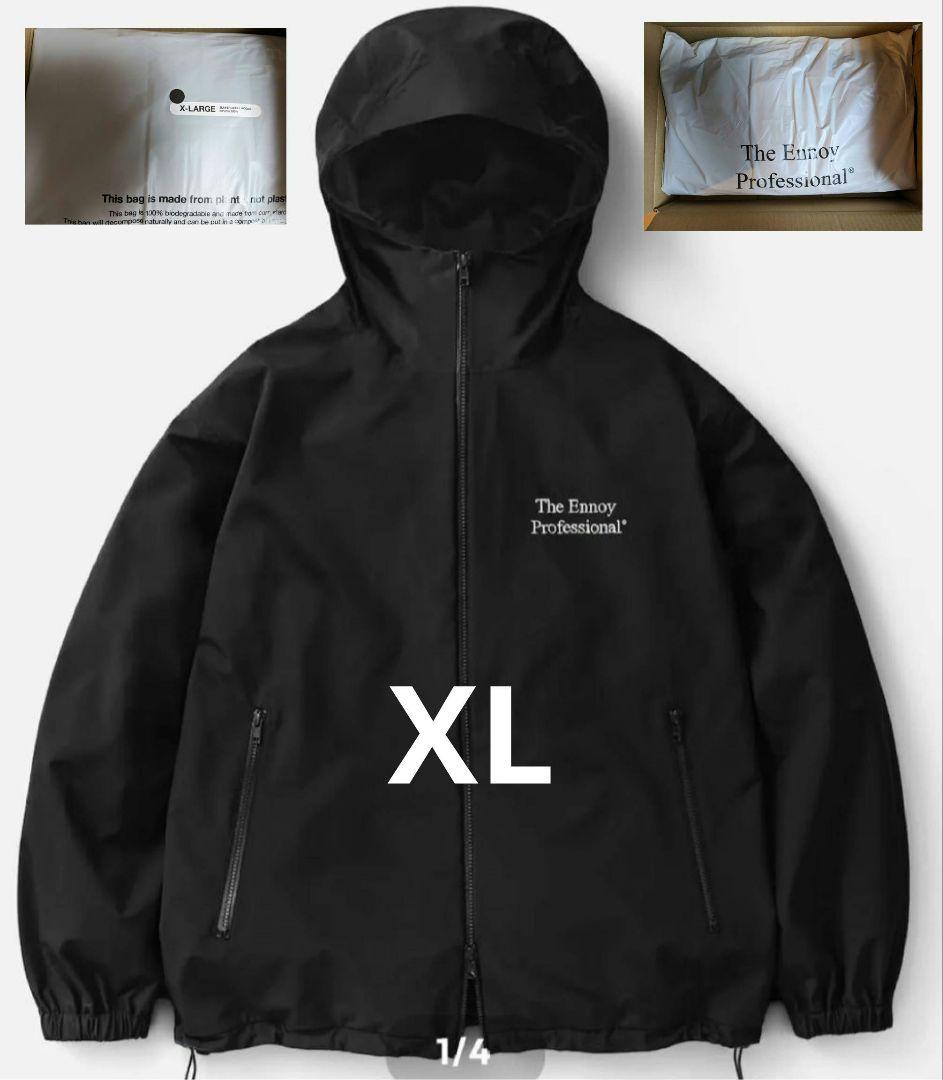 ジャケット・アウター XL ennoy 3LAYER SHELL HOODIE (BLACK)