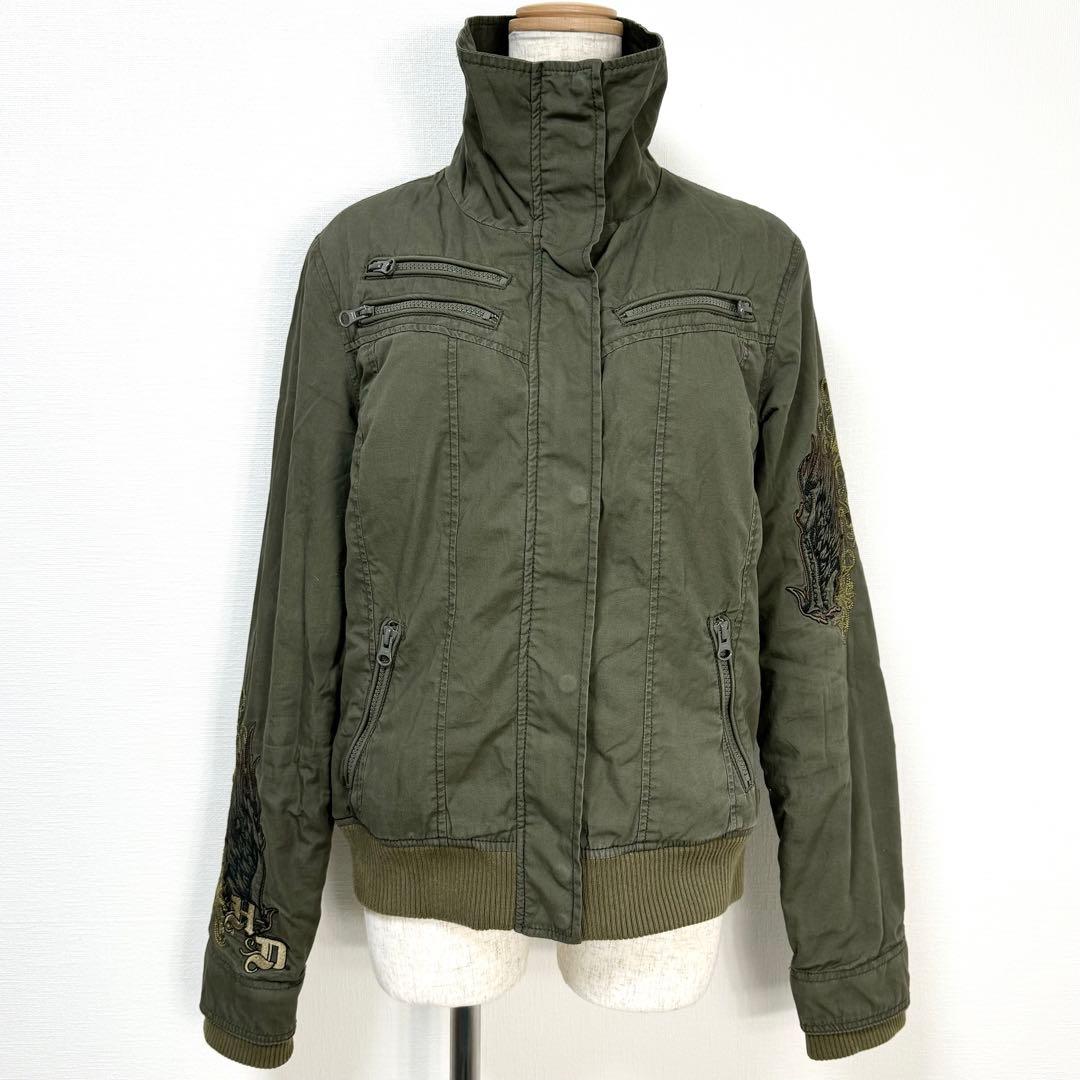 y2k✨️ Harley-Davidson 刺繍 ミリタリー ジャケット