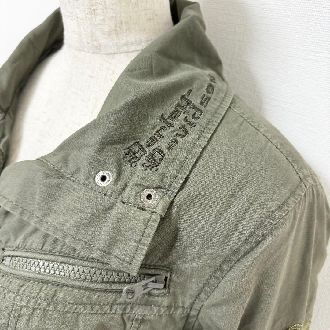 y2k✨️ Harley-Davidson 刺繍 ミリタリー ジャケット