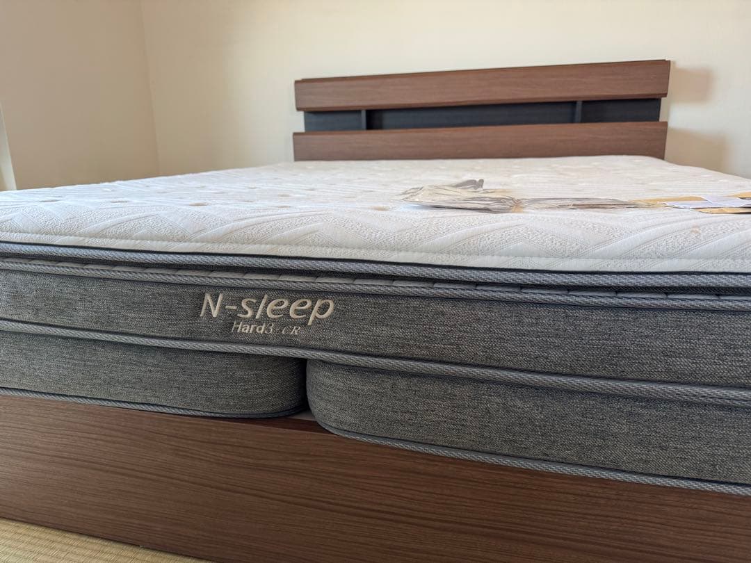 toko　N-sleep ハードマットレス付きベッド クイーンサイズ