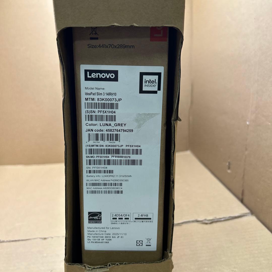 Windowsノート本体 Lenovo IdeaPad Slim 3 83K00073JP 16GB