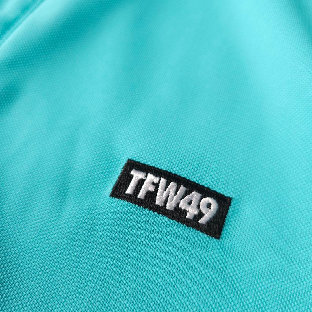 【TFW49】背中 ロゴネーム 半袖ゴルフポロシャツ ミントグリーン XL